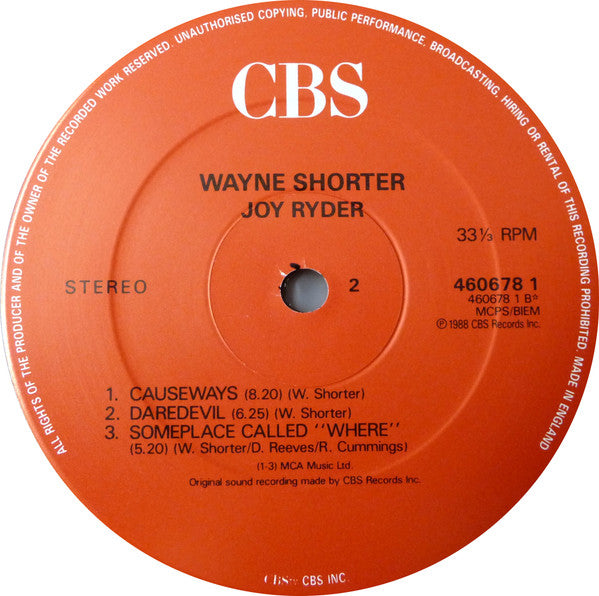 Wayne Shorter : Joy Ryder (LP, Album)