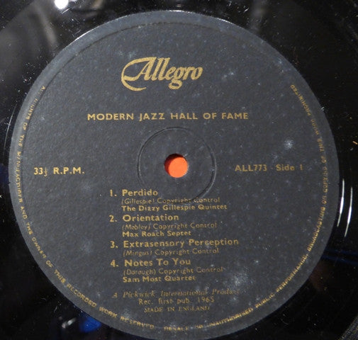 Various : Modern Jazz Hall Of Fame (LP, Comp)