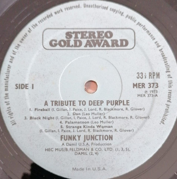 Funky Junction (2) : Play A Tribute To Deep Purple (LP, Album)