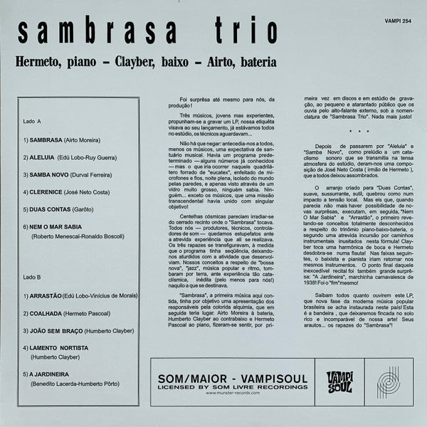 Sambrasa Trio : Em Som Maior (LP, Album, RE)