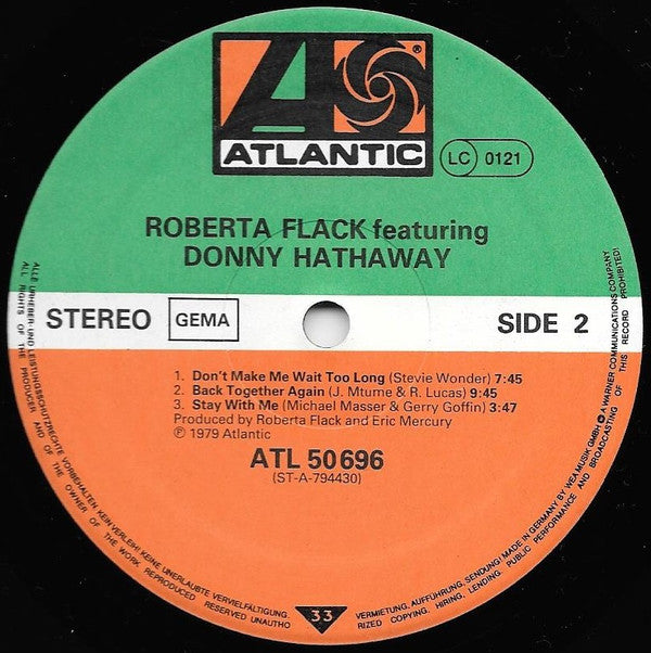 Roberta Flack Featuring Donny Hathaway : Roberta Flack Featuring Donny Hathaway (LP, Album)