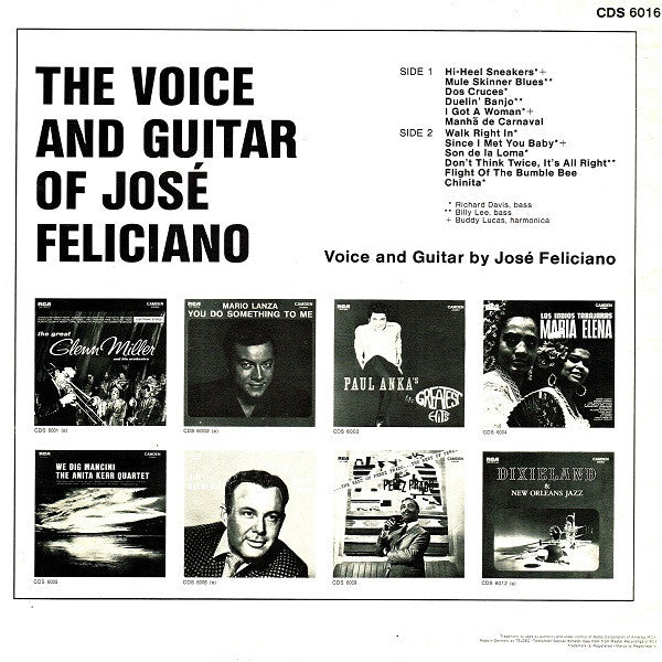 José Feliciano : The Voice And Guitar Of José Feliciano (LP, Album)