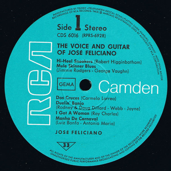 José Feliciano : The Voice And Guitar Of José Feliciano (LP, Album)