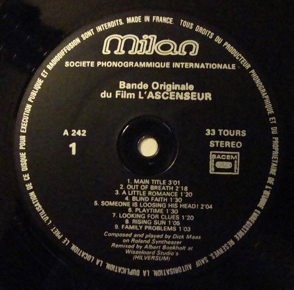 Dick Maas : L'Ascenseur (Bande Originale) (LP, Album)