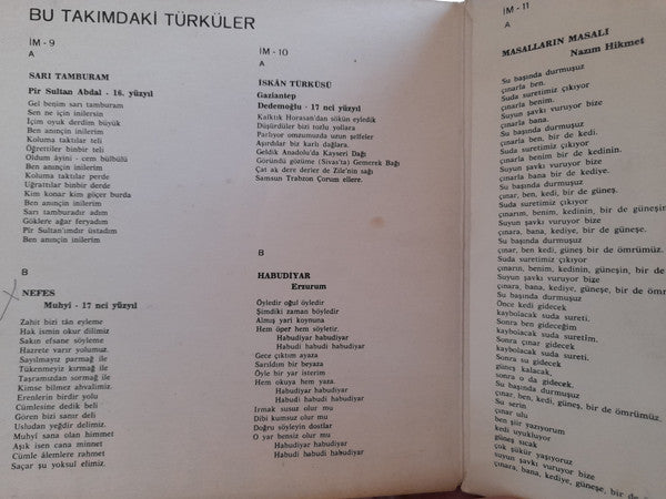 Ruhi Su : Sarı Tamburam / Nefes (7", Single)