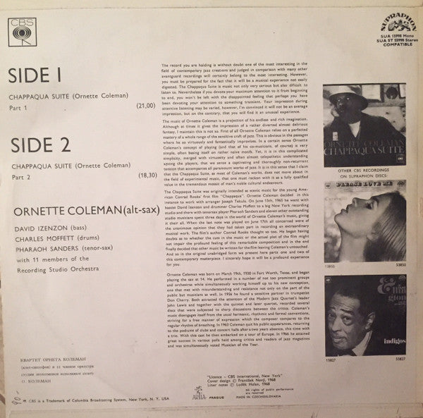 Ornette Coleman : Chappaqua Suite (LP, Album)