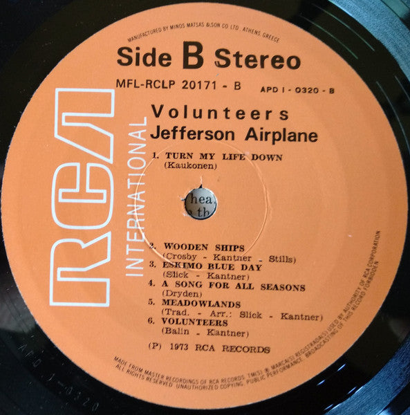 Jefferson Airplane : Volunteers (LP, Album, RE)