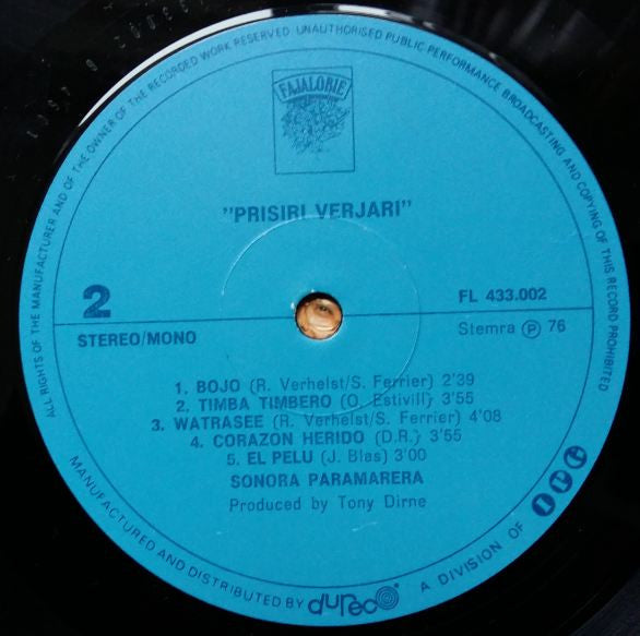 Sonora Paramarera : Prisiri Verjari (LP, Album)