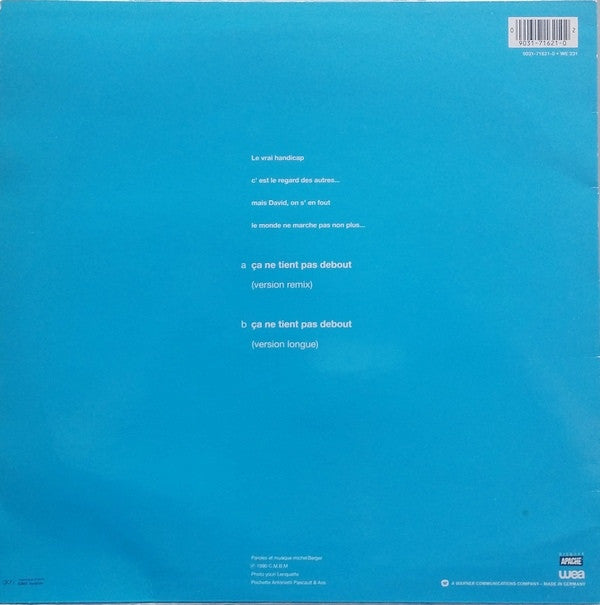 Michel Berger : Ça Ne Tient Pas Debout (12", Maxi)