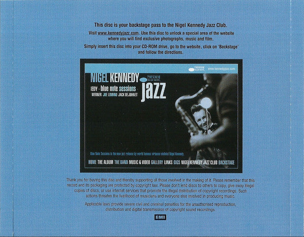 Nigel Kennedy : Blue Note Sessions (CD, Album)