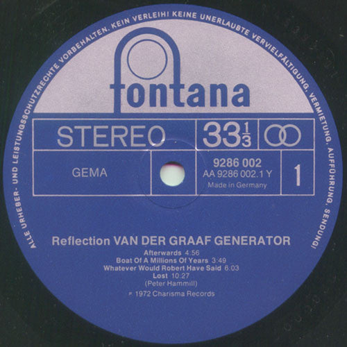 Van Der Graaf Generator : Reflection (LP, Comp)