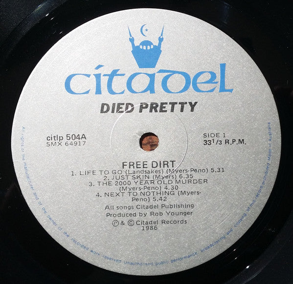 Died Pretty : Free Dirt (LP, Album)