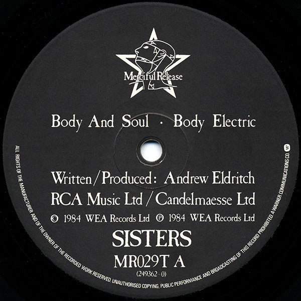 The Sisters Of Mercy : Body And Soul (12")