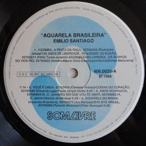Emilio Santiago : Aquarela Brasileira (LP, Album)