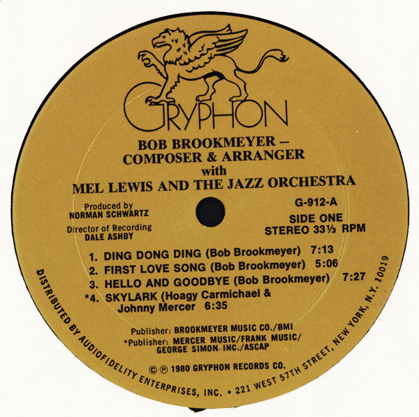 Mel Lewis And The Jazz Orchestra : Bob Brookmeyer - Composer & Arranger (LP, Album)