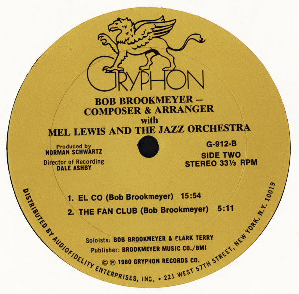 Mel Lewis And The Jazz Orchestra : Bob Brookmeyer - Composer & Arranger (LP, Album)