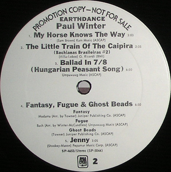 Paul Winter (2) : Earthdance (LP, Comp, Promo)