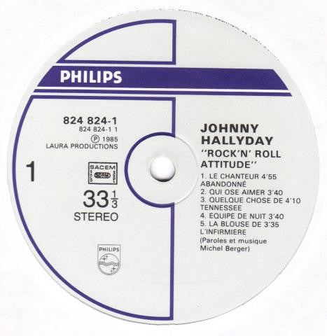 Johnny Hallyday : Rock'N'Roll Attitude (LP, Album)