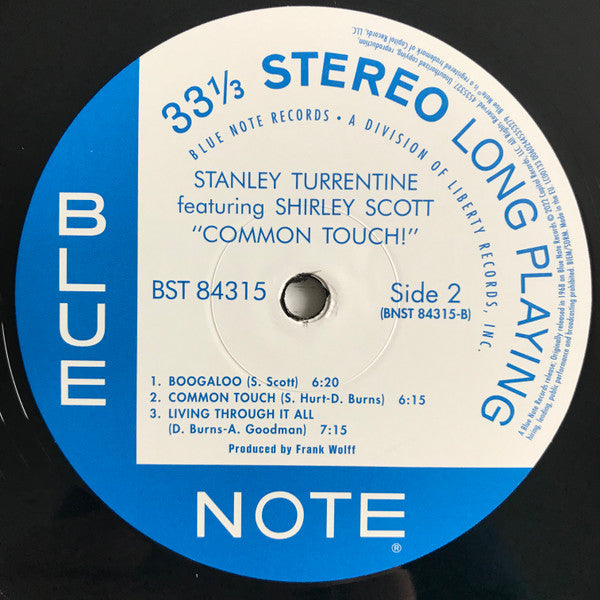 Stanley Turrentine Featuring Shirley Scott : Common Touch (LP, Album, RE, 180)