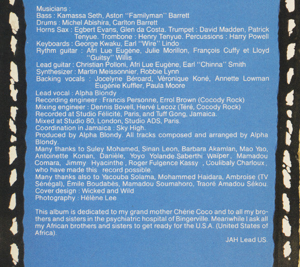 Alpha Blondy : Cocody Rock!!! (LP, Album)