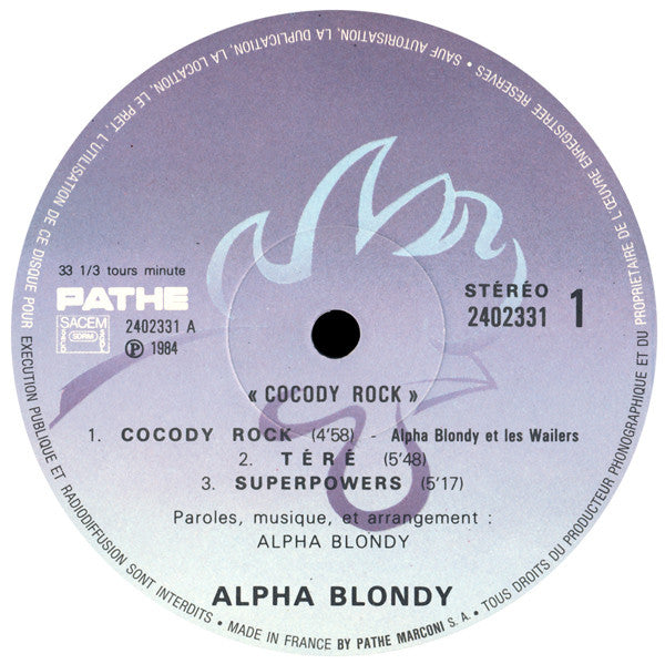 Alpha Blondy : Cocody Rock!!! (LP, Album)