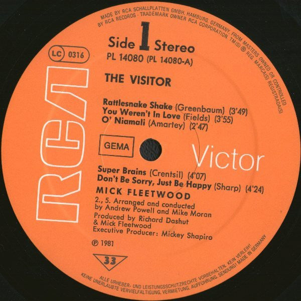 Mick Fleetwood : The Visitor (LP, Album, Gat)
