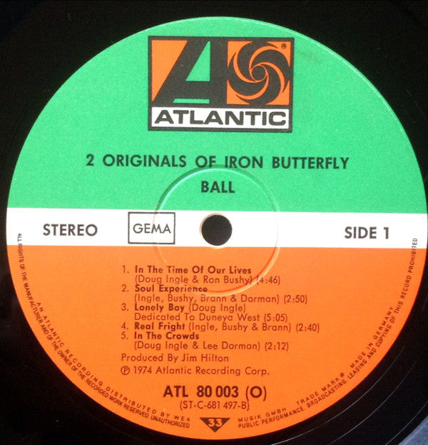 Iron Butterfly : 2 Originals Of Iron Butterfly (2xLP, Album, Comp)
