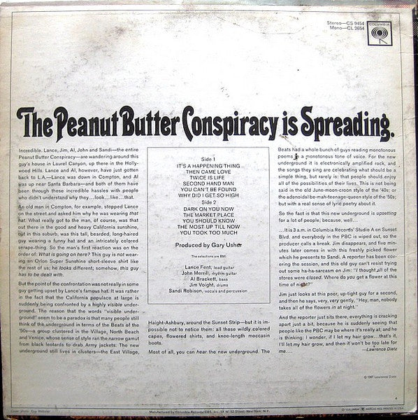 The Peanut Butter Conspiracy : The Peanut Butter Conspiracy Is Spreading. (LP, Album)