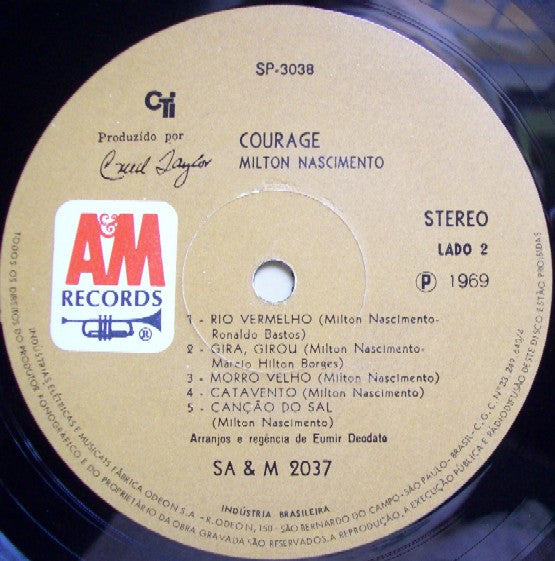 Milton Nascimento : Courage (LP, Album, M/Print, RE)