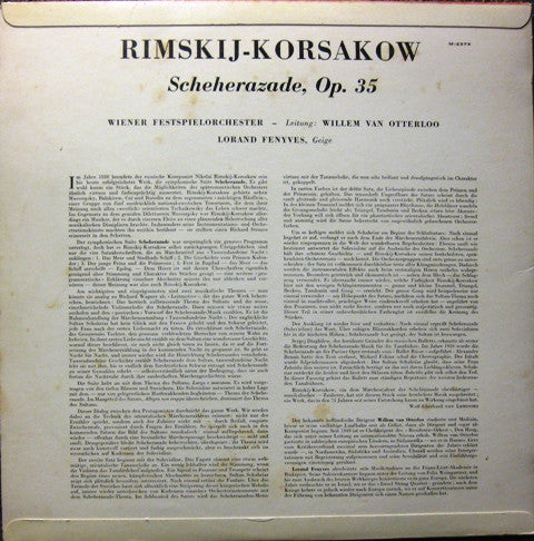 Nikolai Rimsky-Korsakov, Wiener Festspielorchester, Willem Van Otterloo : Scheherazade (LP)