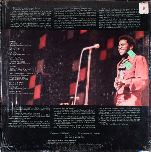 Al Green : Green Is Blues (LP, Album, RE, AL )