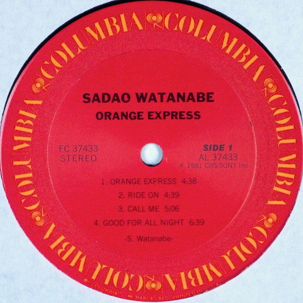 Sadao Watanabe : Orange Express (LP, Album, Pit)