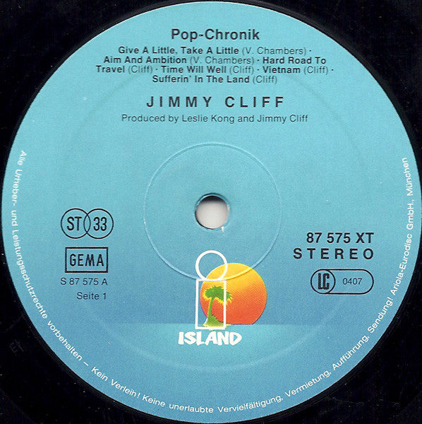 Jimmy Cliff : Pop Chronik (2xLP, Comp, RE)