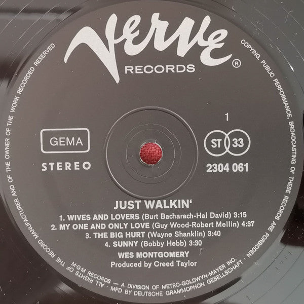 Wes Montgomery : Just Walkin' (LP, Album)