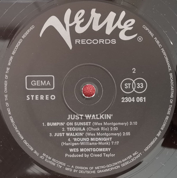 Wes Montgomery : Just Walkin' (LP, Album)