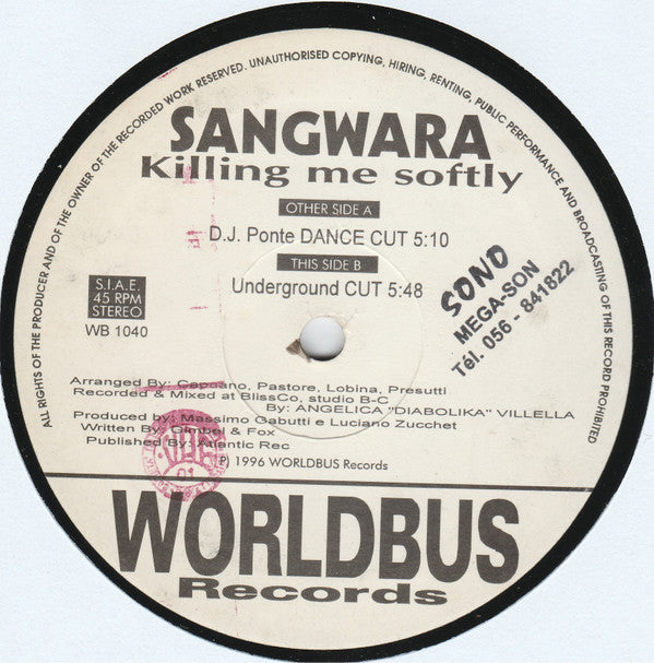 Sangwara : Killing Me Softly (12")