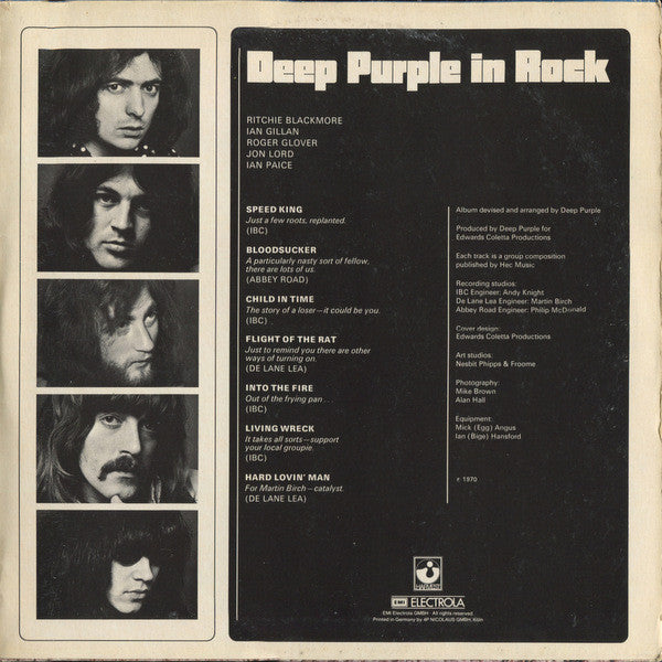 Deep Purple : In Rock (LP, Album, RE, RP, Gat)