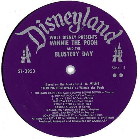 Sterling Holloway : Winnie The Pooh And The Blustery Day (LP, Album, RP)