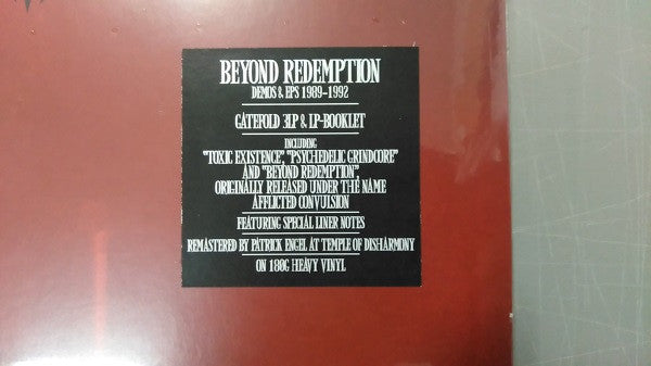 Afflicted : Beyond Redemption (Demos & EPs 1989 - 1992) (3xLP, Comp, RM, 180)