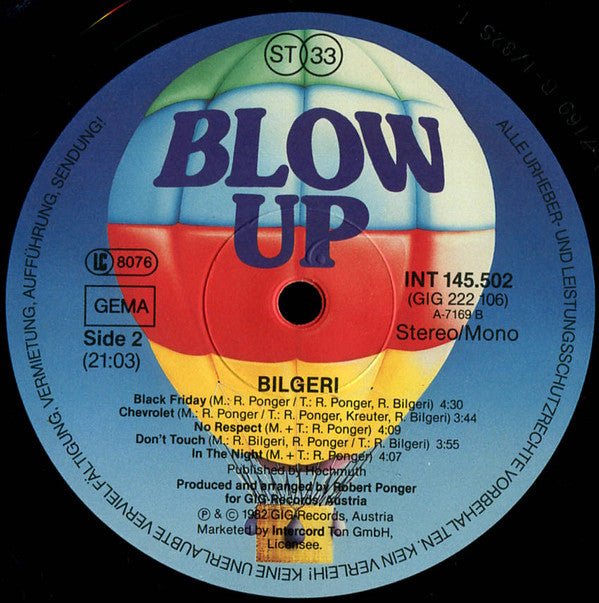 Bilgeri : Bilgeri (LP, Album)