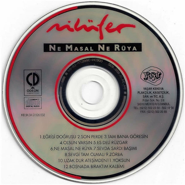 Nilüfer : Ne Masal Ne Rüya (CD, Album)