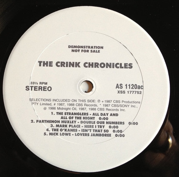 Various : The Crink Chronicles (2xLP, Comp, Promo)