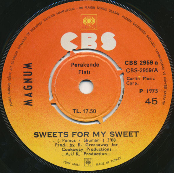 Magnum (3) : Movin' On / Sweets For My Sweet  (7", Single)