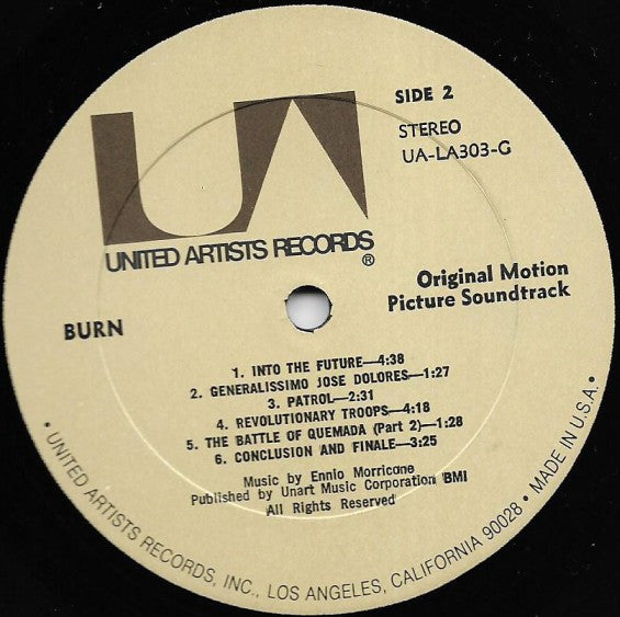 Ennio Morricone : Burn! (Original Motion Picture Soundtrack) (LP, Album)
