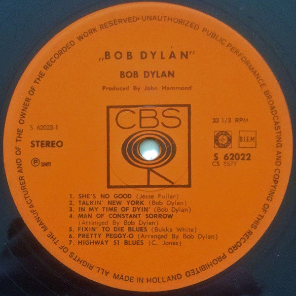 Bob Dylan : Bob Dylan (LP, Album, RE)
