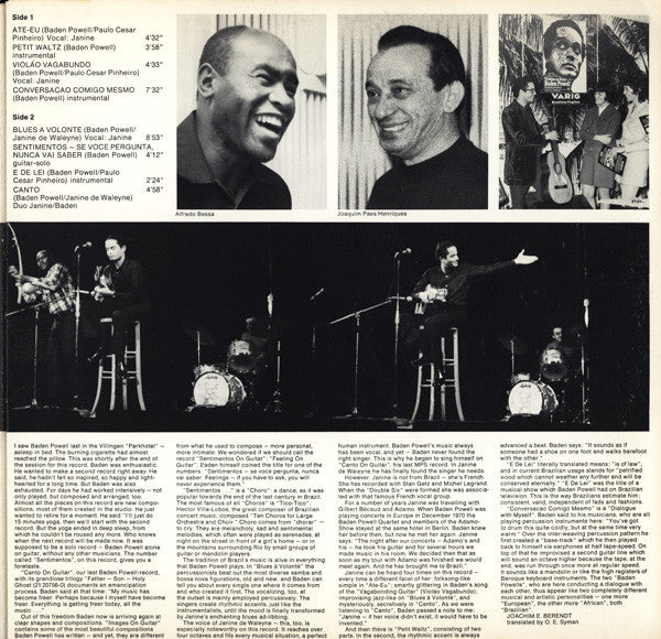 Baden Powell + Janine De Waleyne : Images On Guitar (LP, Album, Gat)