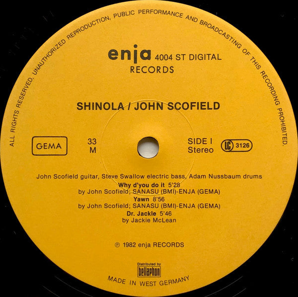 John Scofield : Shinola (LP, Album, Int)