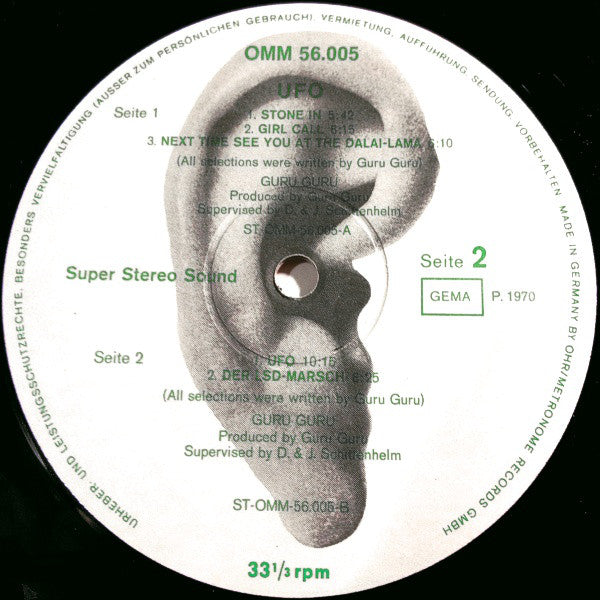 Guru Guru : UFO (LP, Album, Gat)