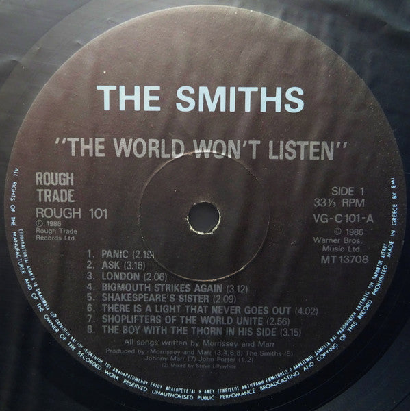 The Smiths : The World Won't Listen (LP, Comp)