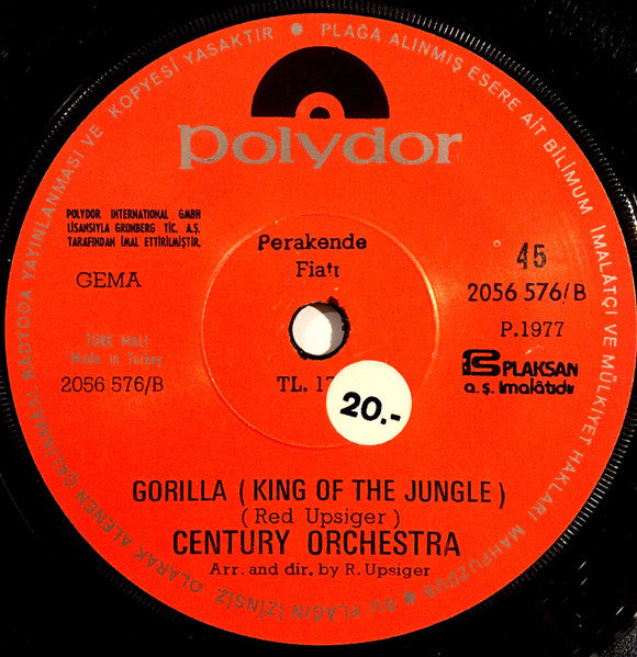 Century Orchestra : King-Kong (Filmin Orjinal Müziği) (7", Single)